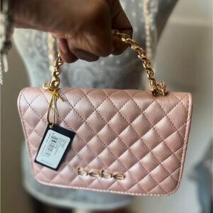 Women Quilted Chain-Handle Handbag - Pink